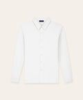 Buttoned Longsleeve Polo | White