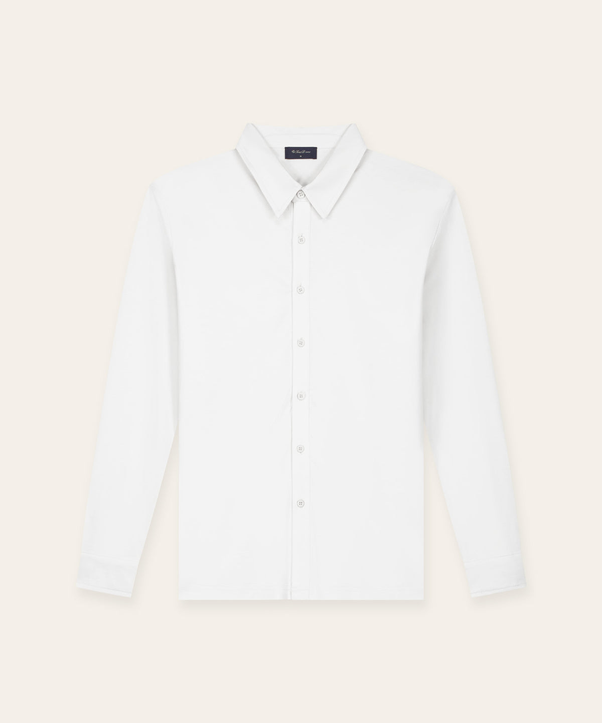 Buttoned Longsleeve Polo | White