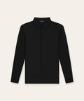 Buttoned Longsleeve Polo | Black