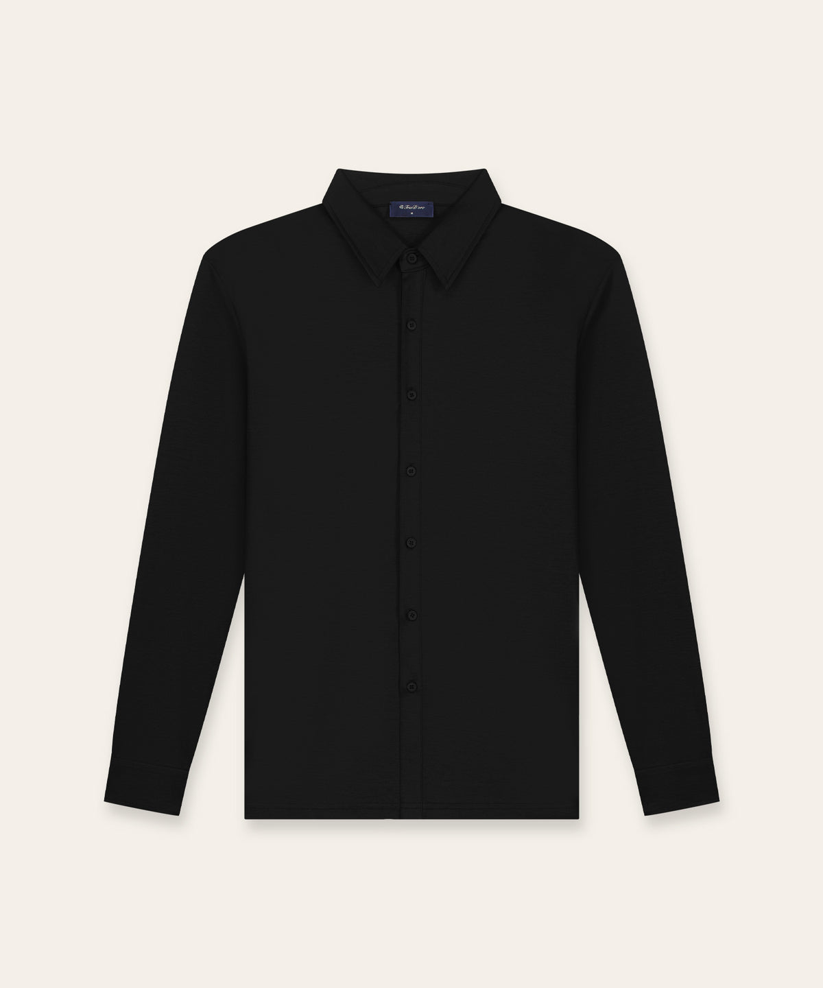 Buttoned Longsleeve Polo | Black