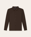 Buttoned Longsleeve Polo | Brown