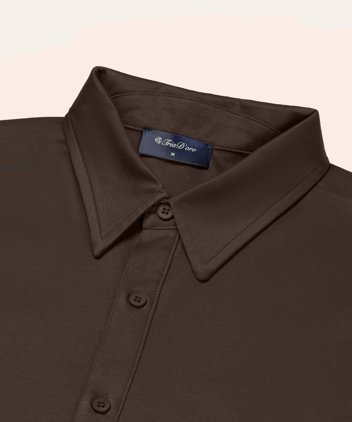 Buttoned Longsleeve Polo | Brown