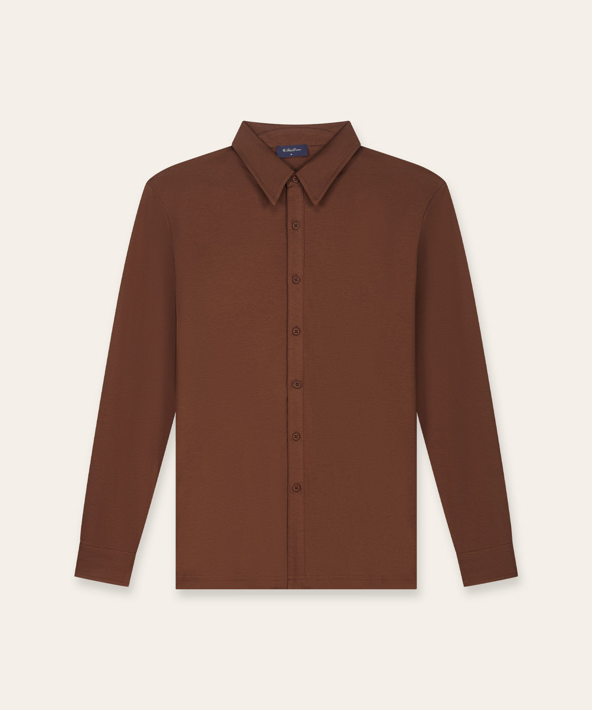 Buttoned Longsleeve Polo | Copper