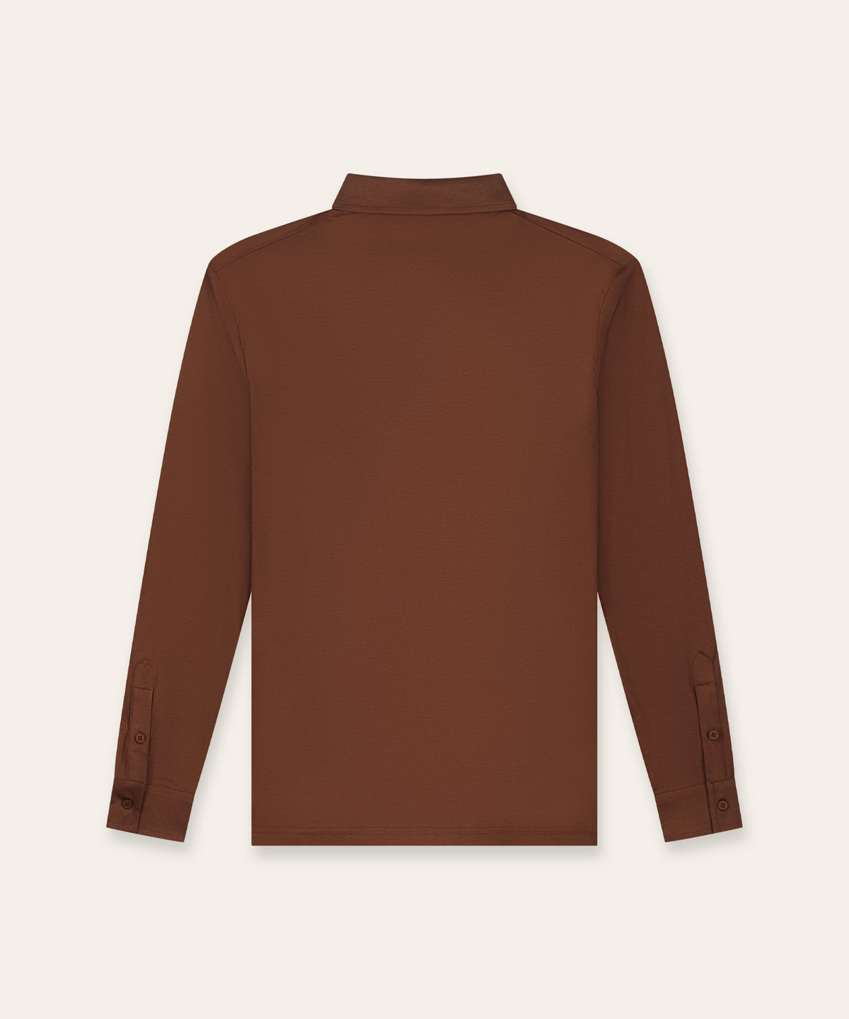 Buttoned Longsleeve Polo | Copper