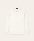 Buttoned Longsleeve Polo | Off-White