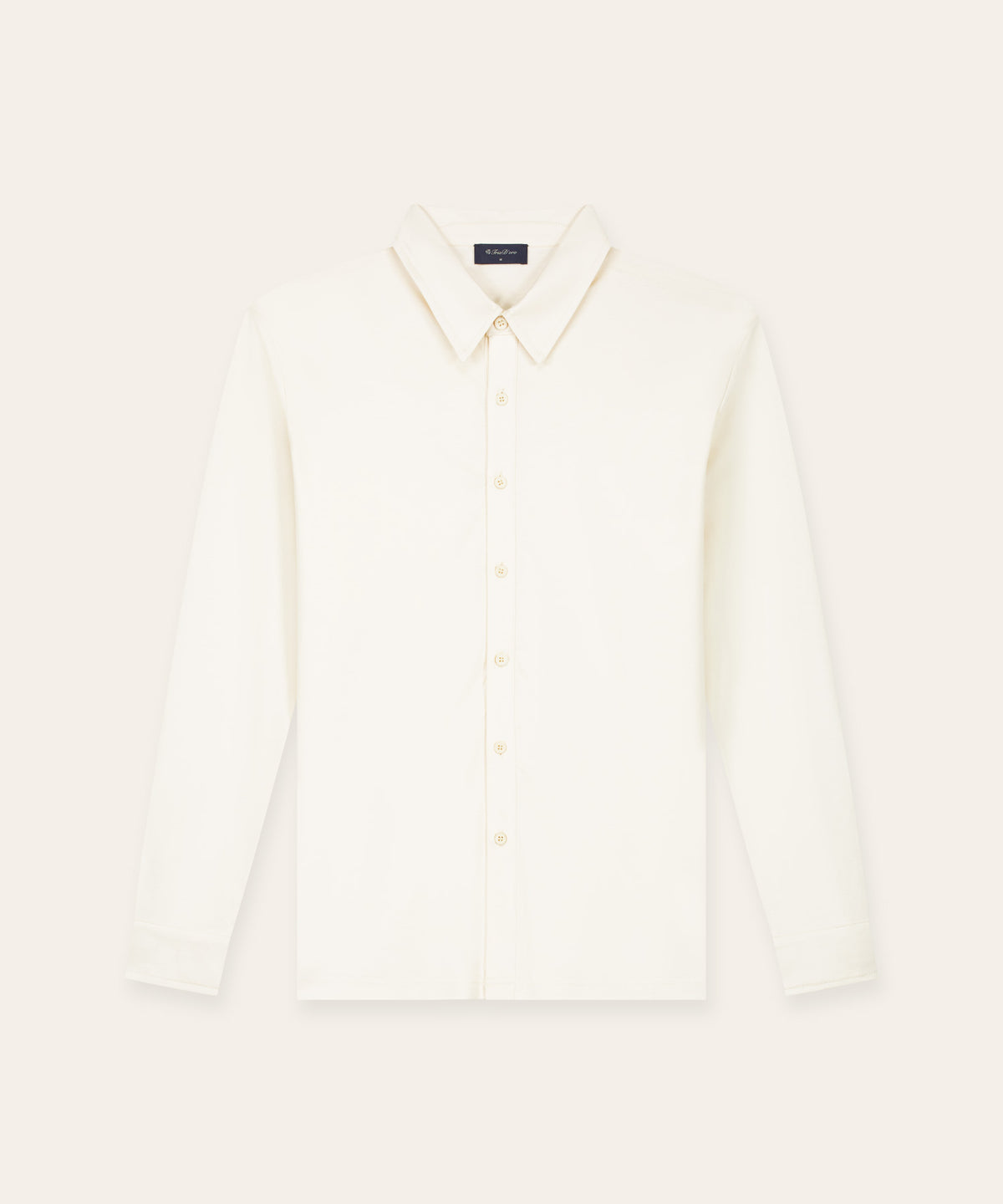 Buttoned Longsleeve Polo | Off-White
