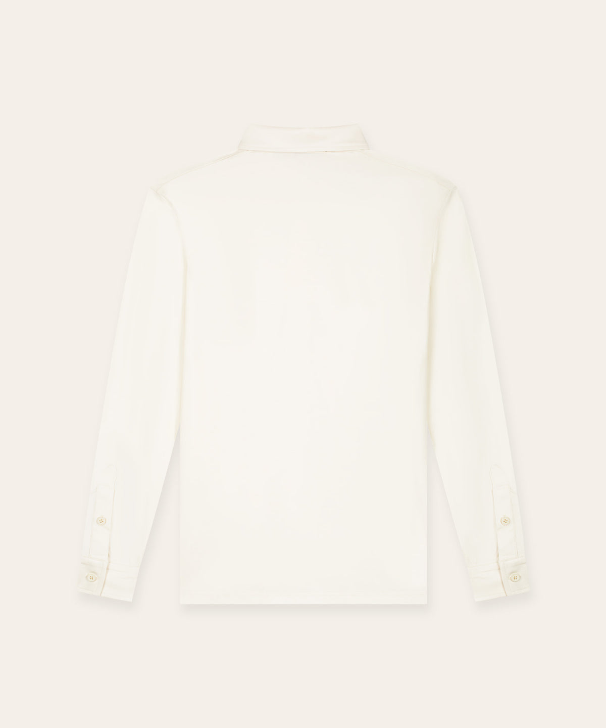 Buttoned Longsleeve Polo | Off-White