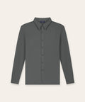 Buttoned Longsleeve Polo | Slate Grey