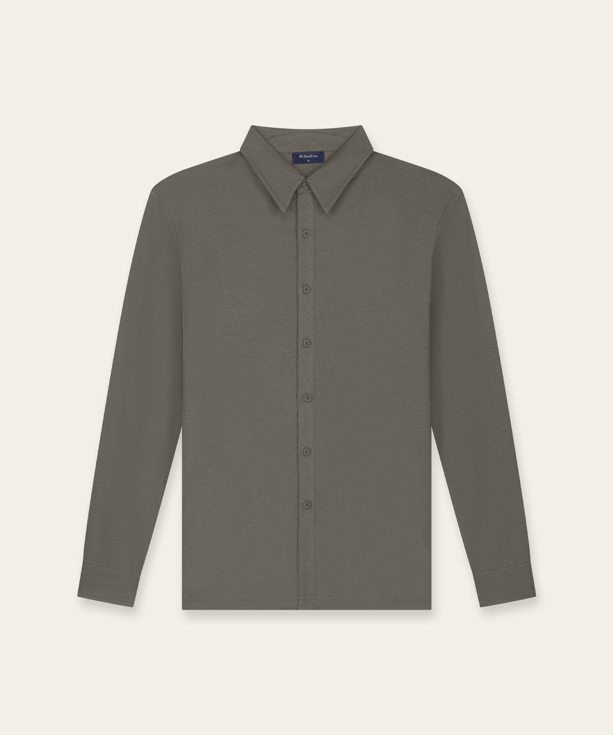 Buttoned Longsleeve Polo | TaupeNew
