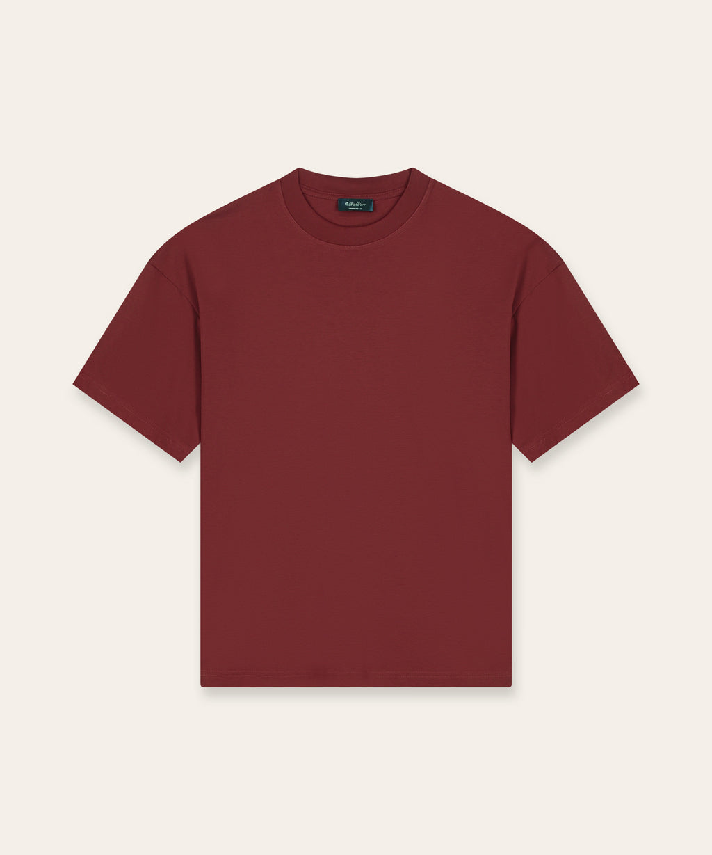 Loose Fit T-Shirt | Bordeaux Red