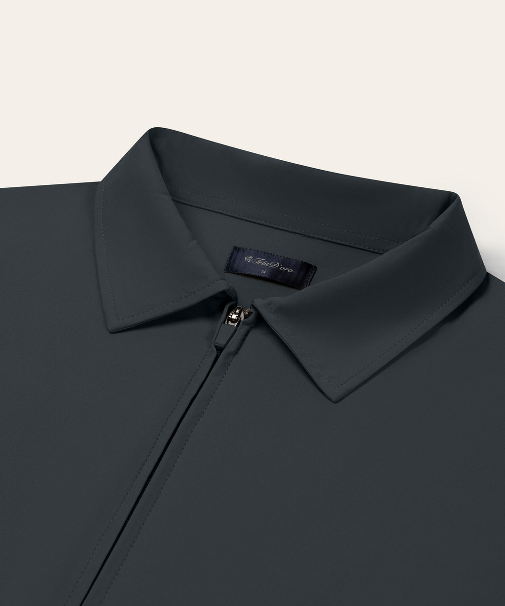 Tracksuit Jacket with Collar | Anthracite