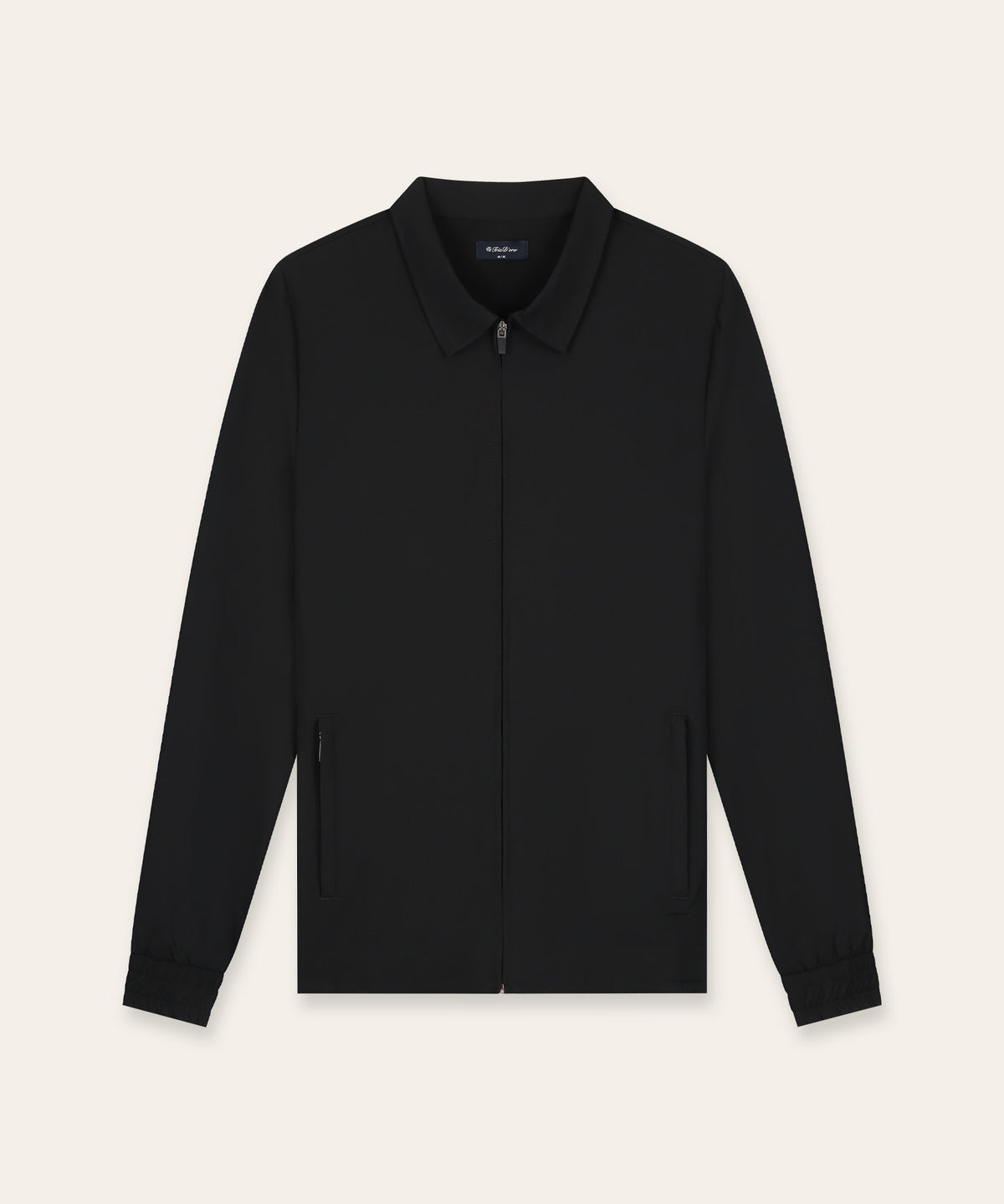 Tracksuit Jacket with Collar | Black