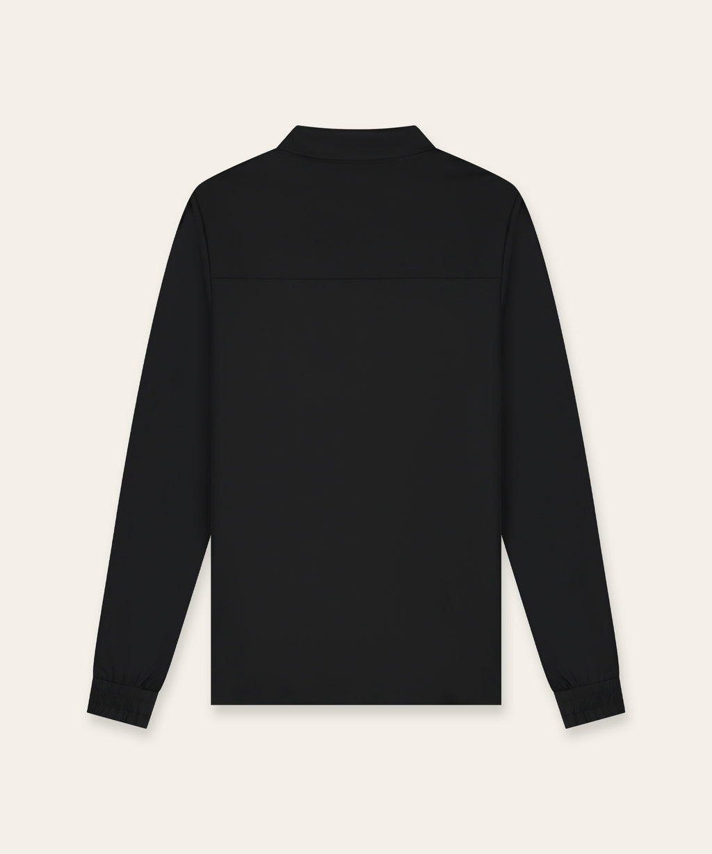 Tracksuit Jacket with Collar | Black