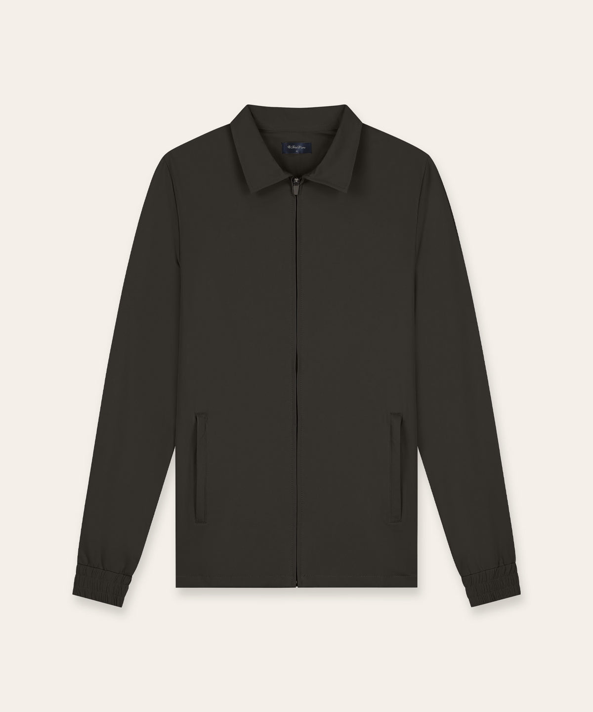 Tracksuit Jacket with Collar | Brown