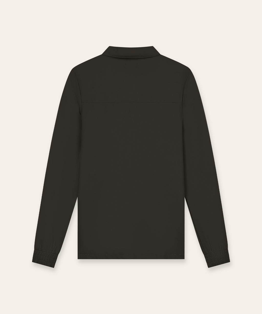 Tracksuit Jacket with Collar | Brown