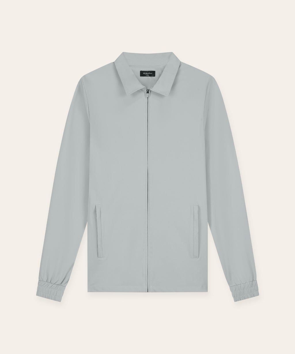 Tracksuit Jacket with Collar | Light Grey