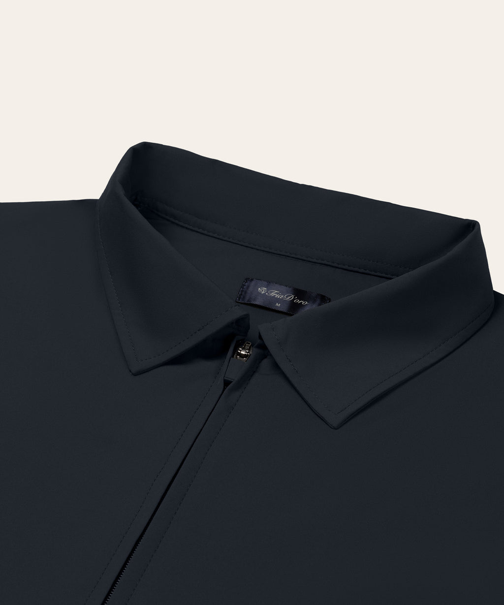Tracksuit Jacket with Collar | Navy