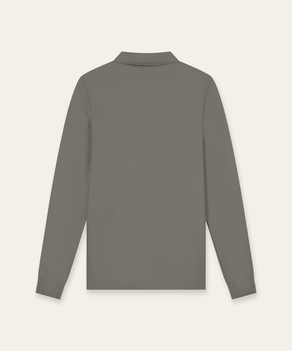 Tracksuit Jacket with Collar | Taupe