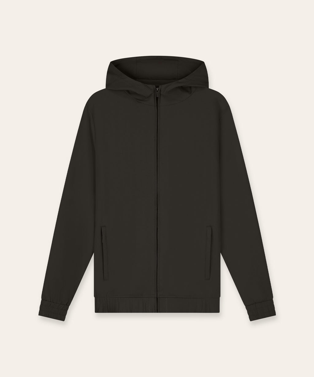 Tracksuit Jacket with Hood | Brown