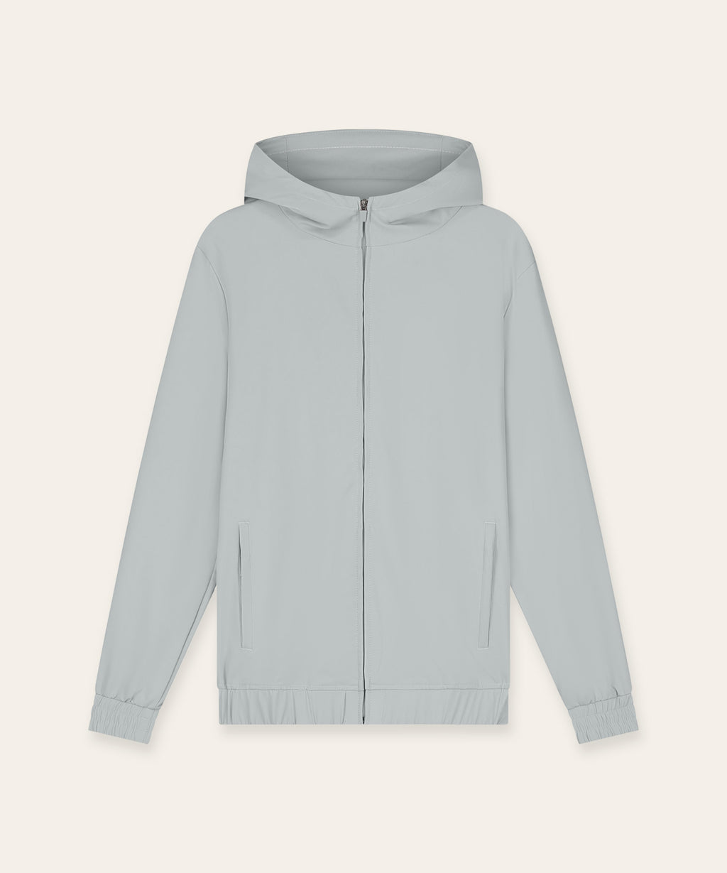 Tracksuit Jacket with Hood | Light Grey