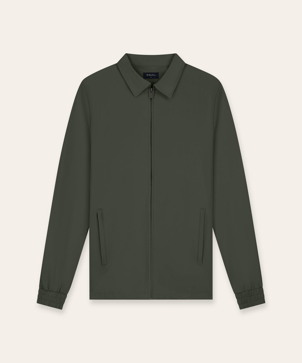 Tracksuit Jacket with Collar | Olive