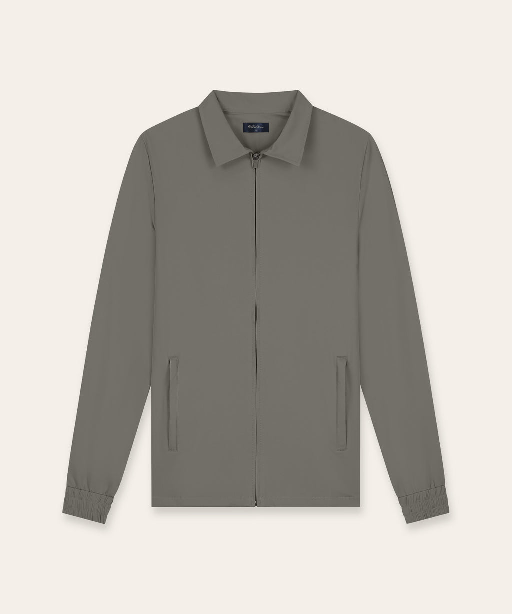 Tracksuit Jacket with Collar | Taupe