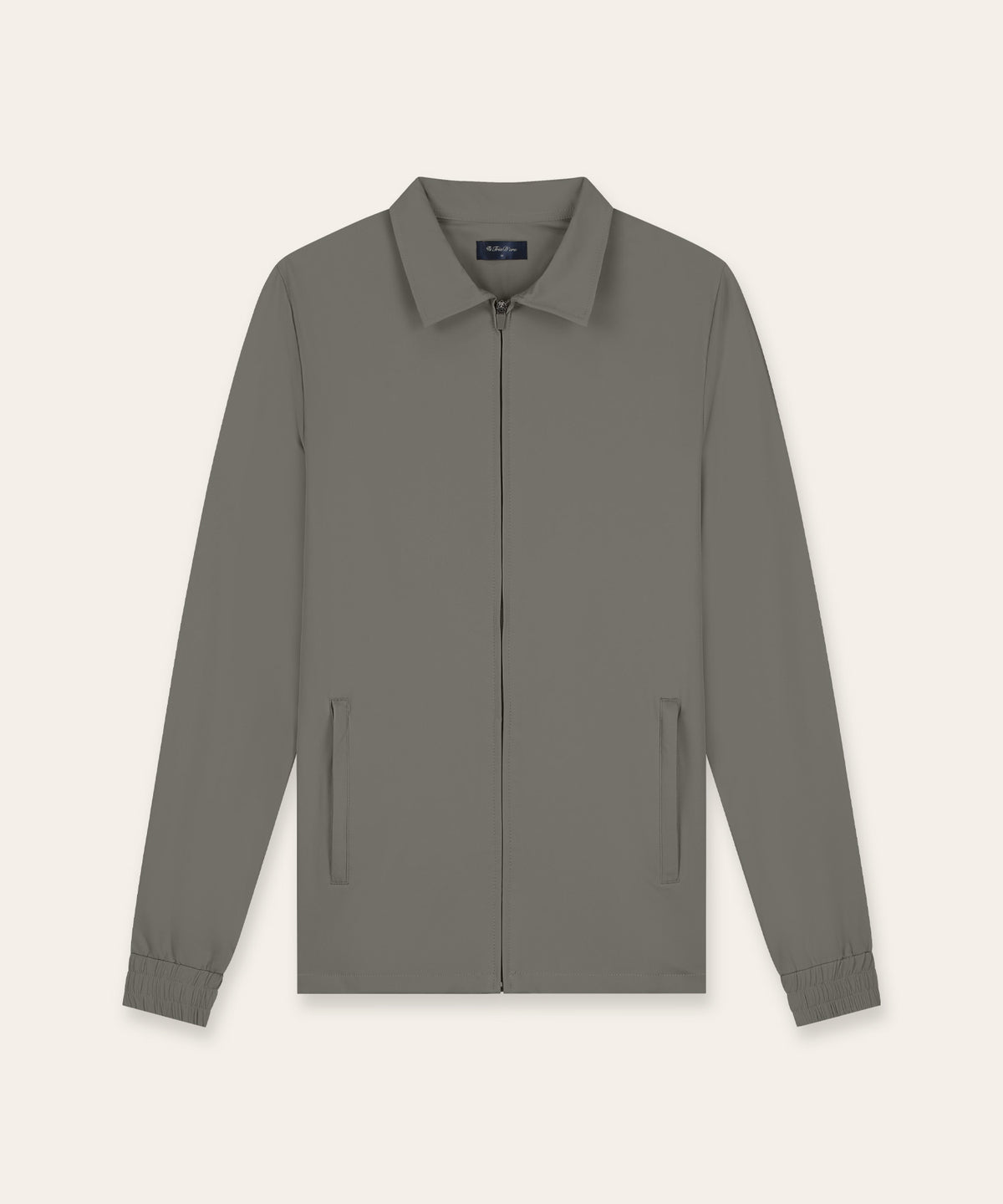 Tracksuit Jacket with Collar | Taupe