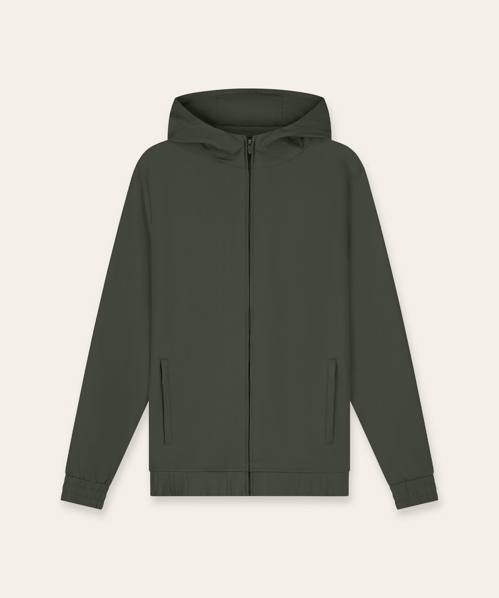 Tracksuit Jacket with Hood | Olive