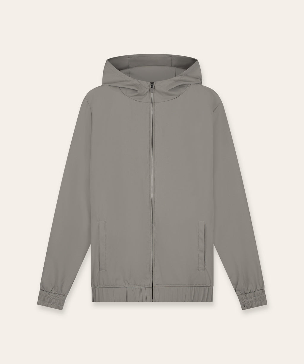 Tracksuit Jacket with Hood | Taupe