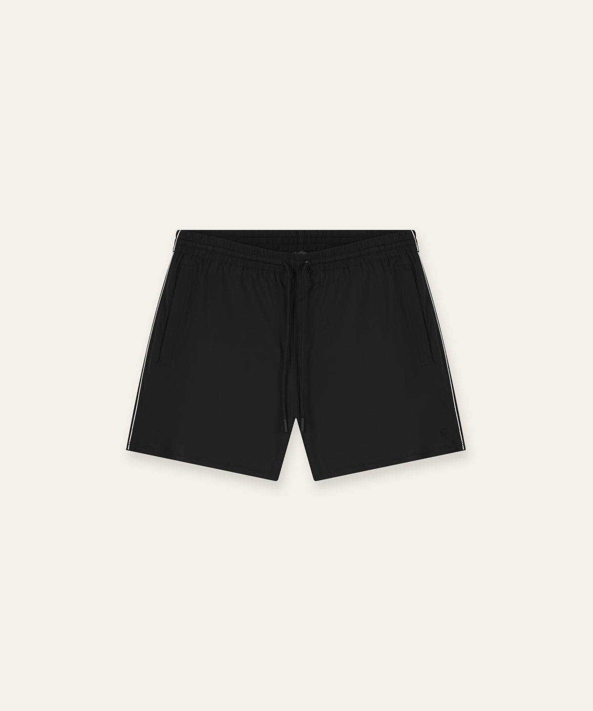 Travel Swimshort Piped | Black