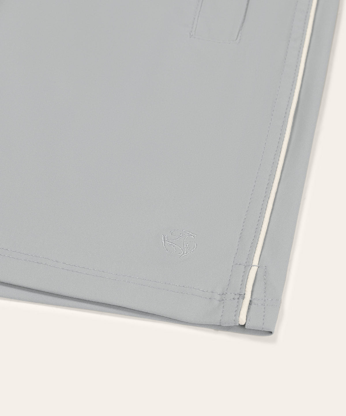Travel Swimshort Piped | Light Grey