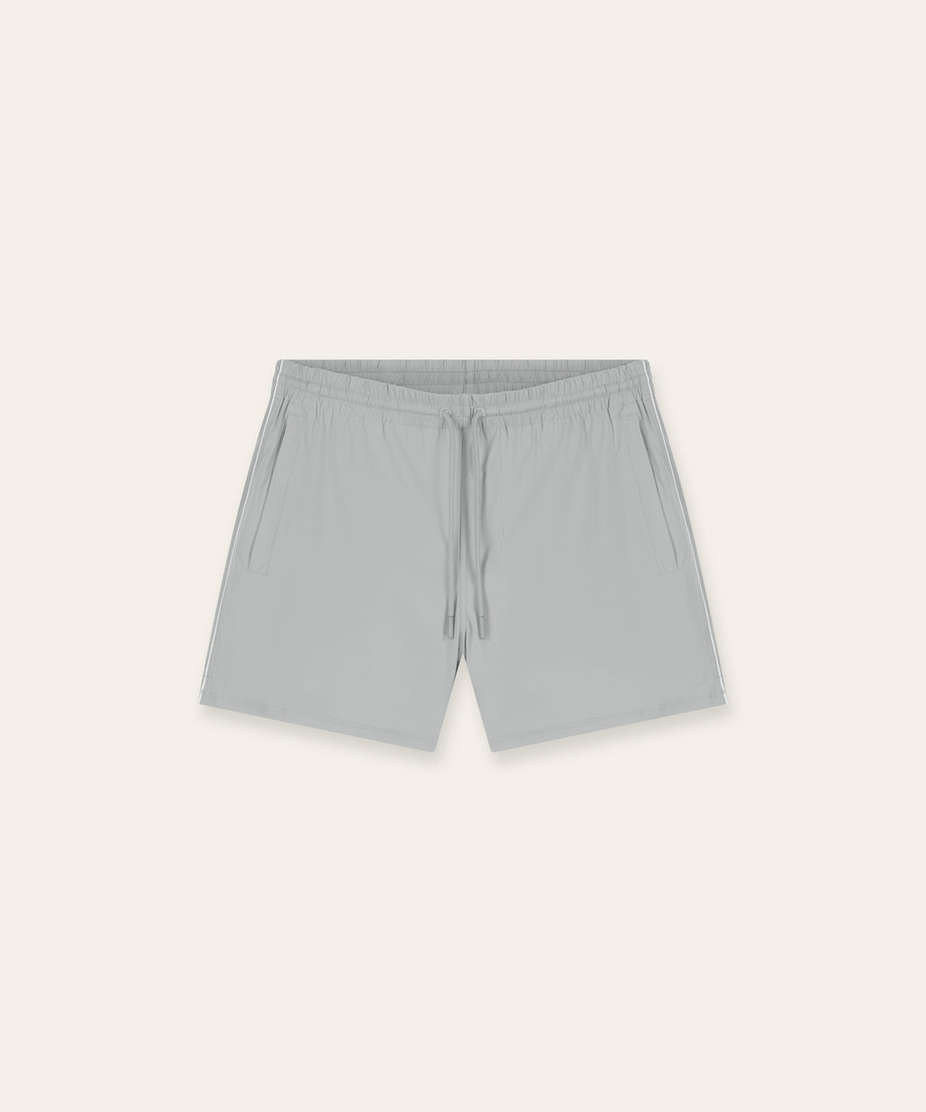 Travel Swimshort Piped | Light Grey