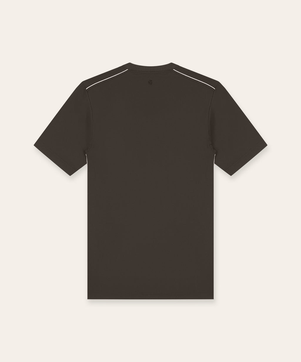 Travel T-Shirt Piped | Brown