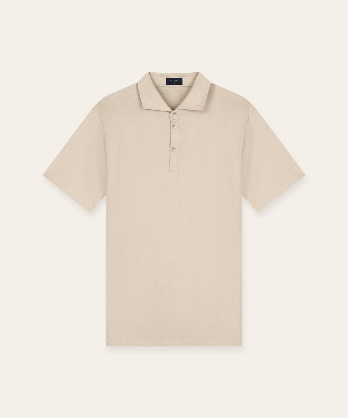 Riviera Buttoned Polo | Beige