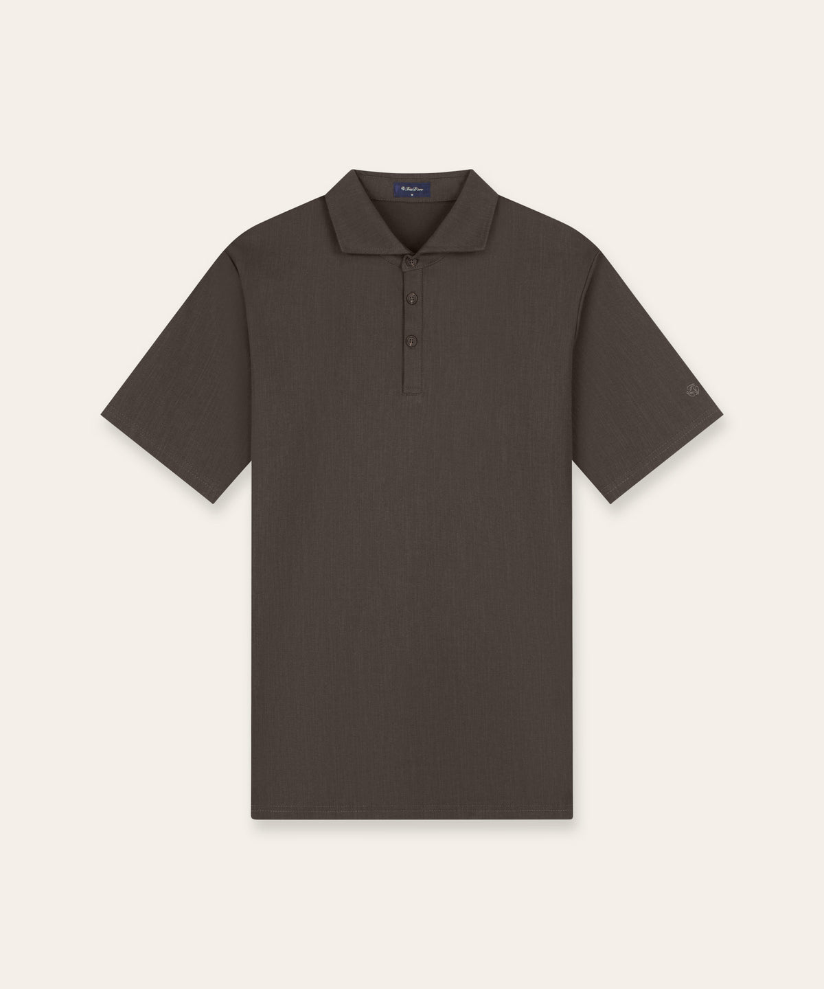 Riviera Buttoned Polo | Brown