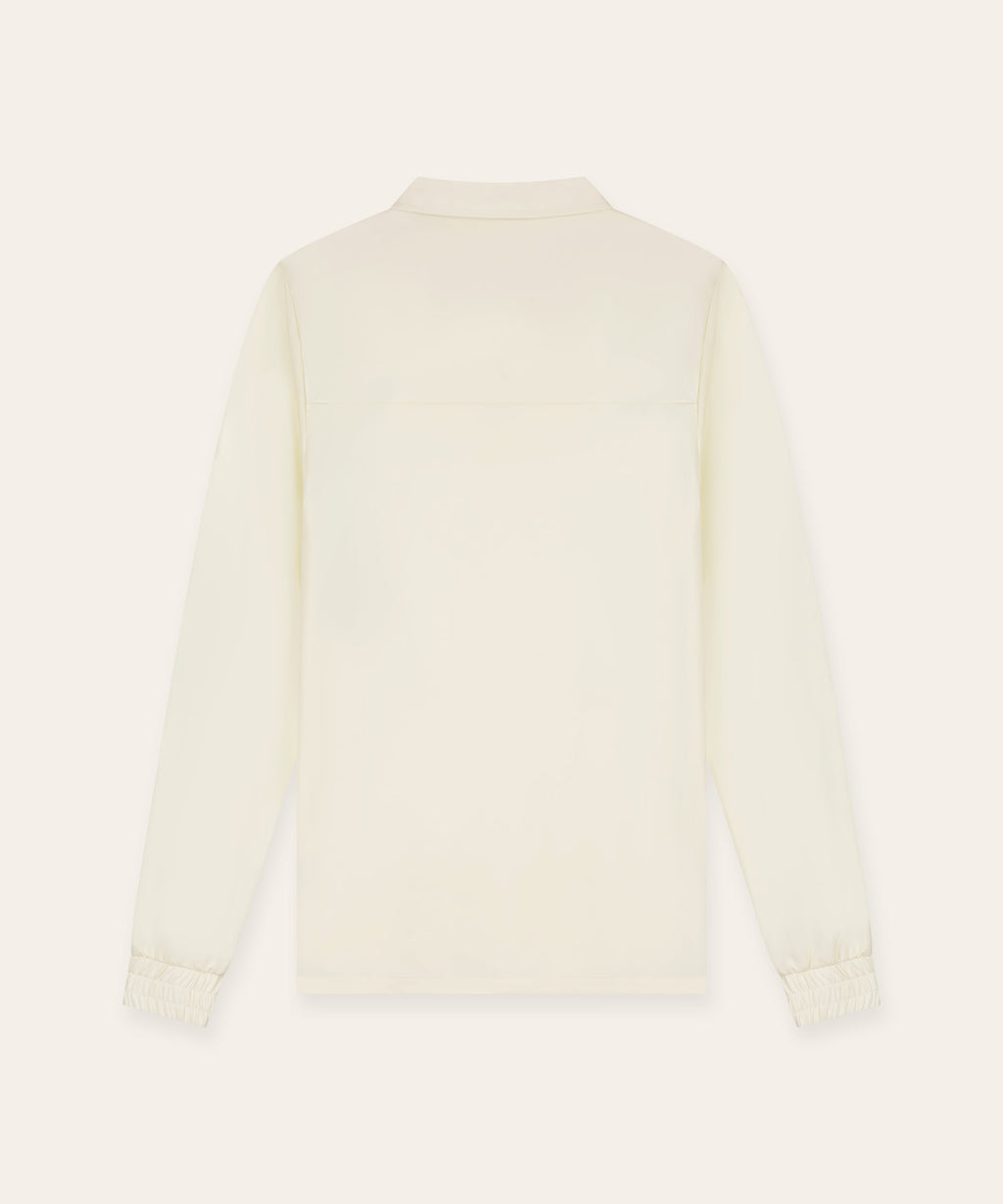 Tracksuit Jacket with Collar | Creme
