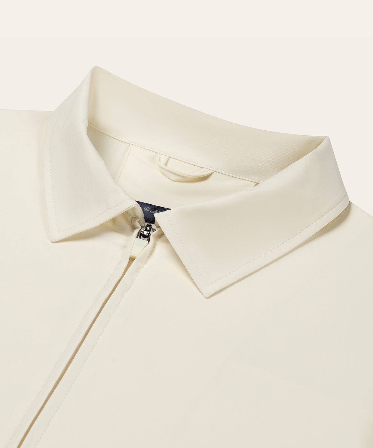 Tracksuit Jacket with Collar | Creme