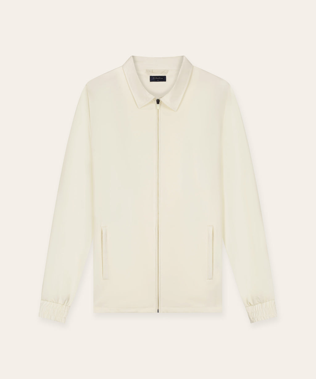 Tracksuit Jacket with Collar | Creme