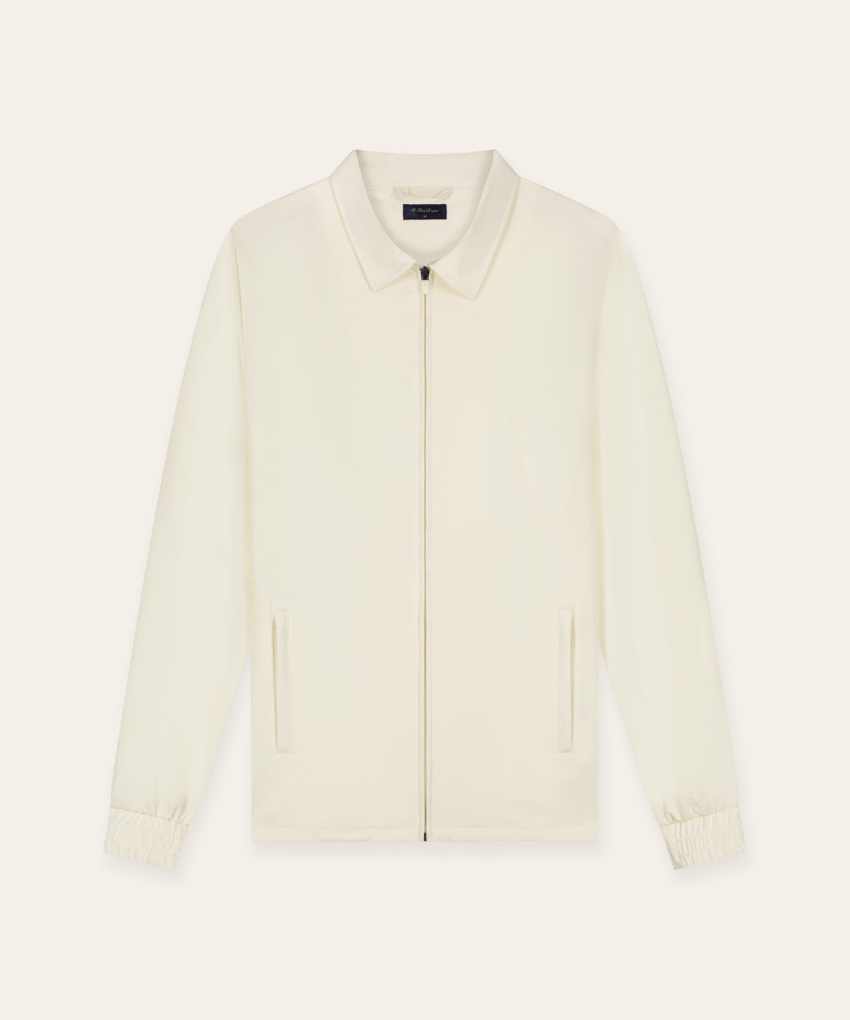 Tracksuit Jacket with Collar | Creme