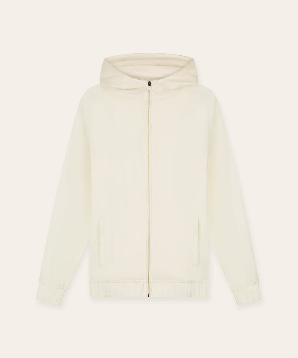 Tracksuit Jacket with Hood | Creme