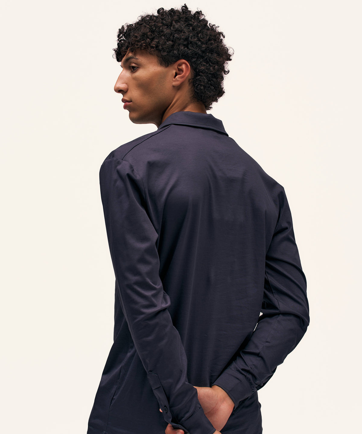 Buttoned Longsleeve Polo | Navy