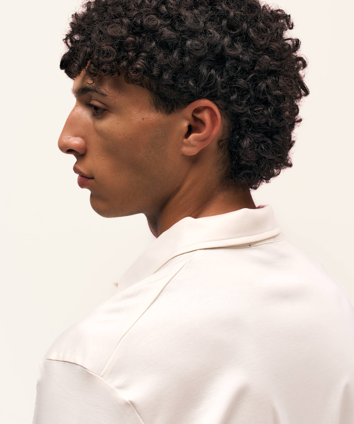 Buttoned Longsleeve Polo | Off-White