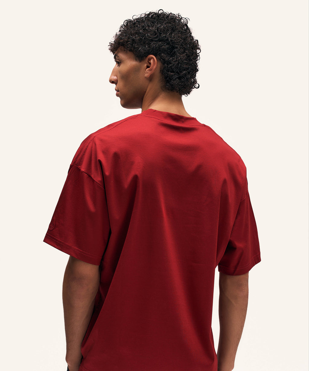 Loose Fit T-Shirt | Bordeaux Red