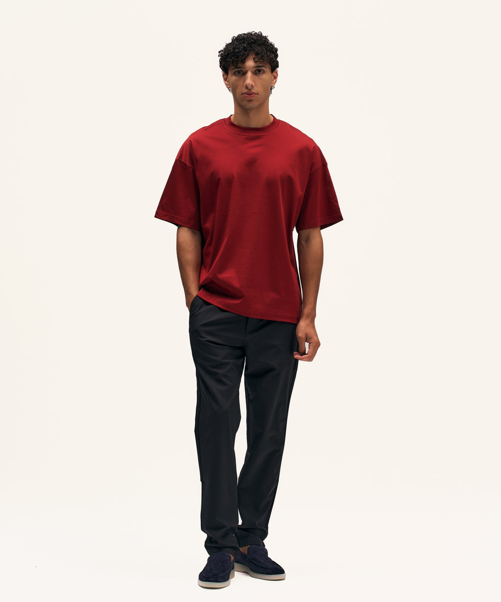 Loose Fit T-Shirt | Bordeaux Red