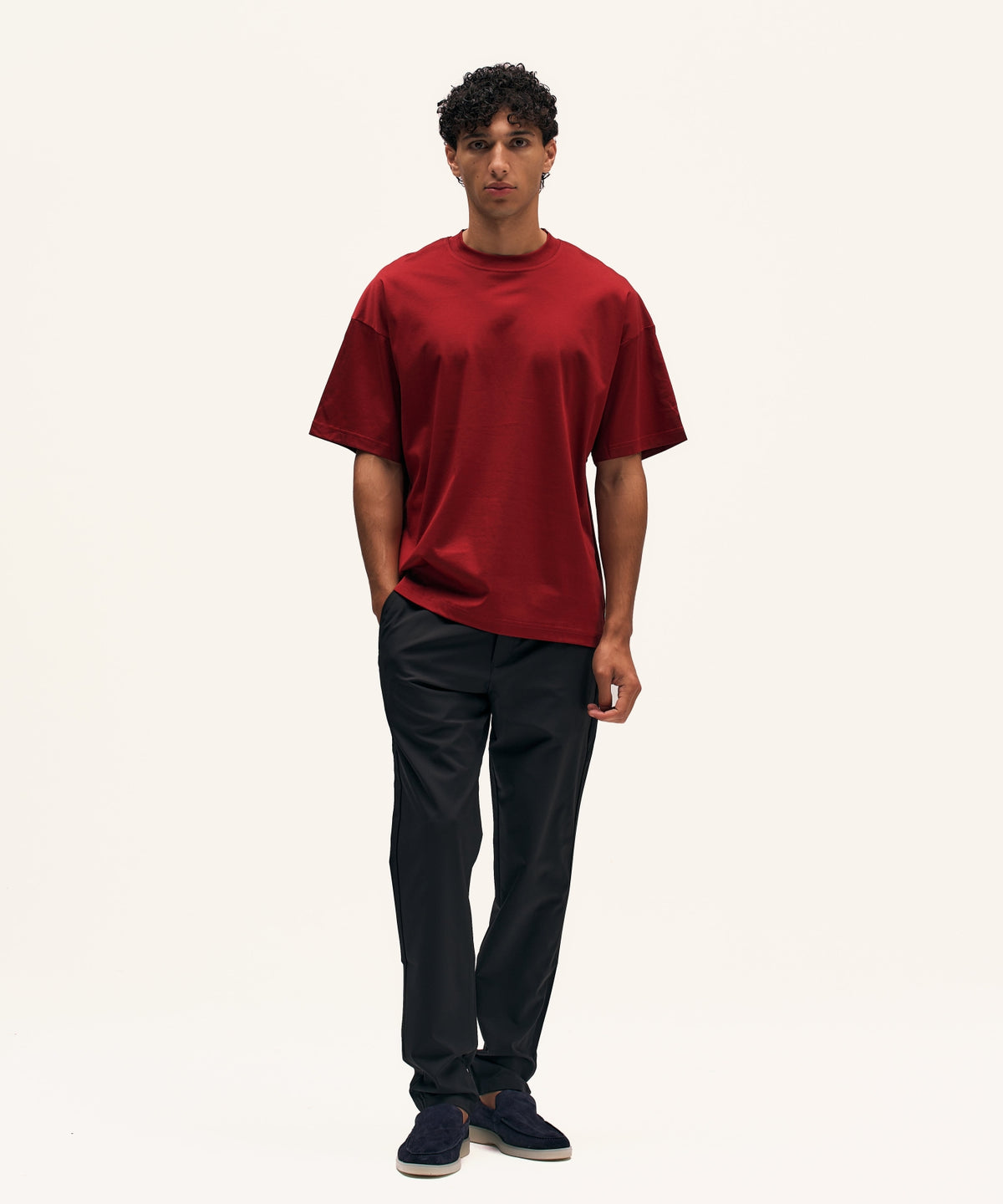 Loose Fit T-Shirt | Bordeaux Red