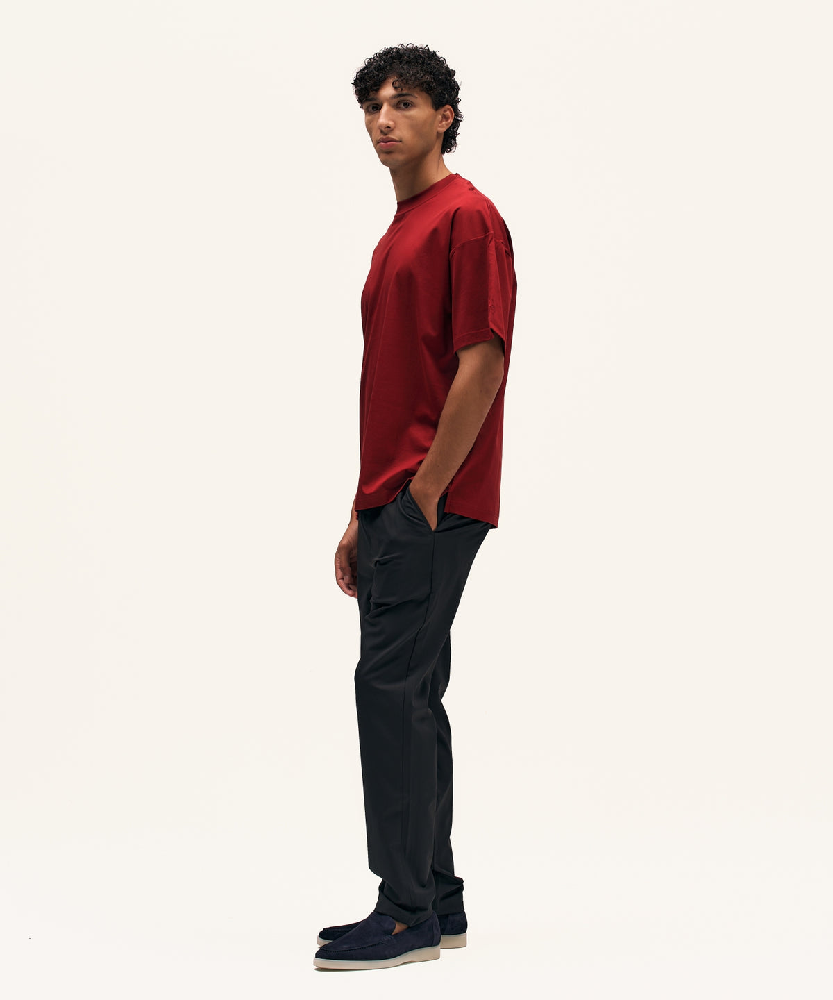 Loose Fit T-Shirt | Bordeaux Red