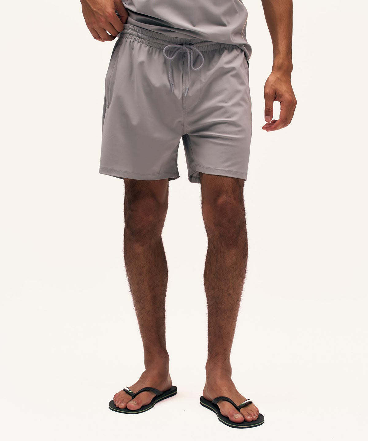 Travel Swimshort Piped | Light Grey
