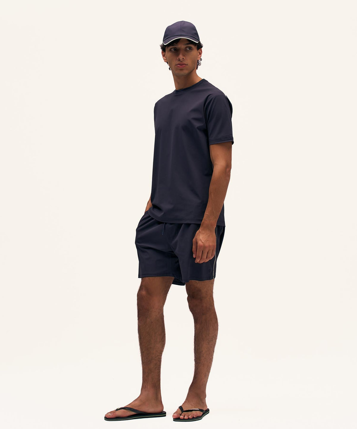 Travel Swimshort Piped | Navy