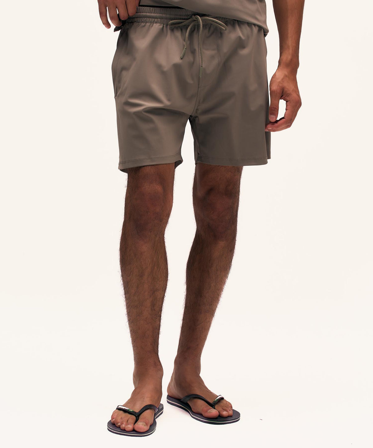 Travel Swimshort Piped | Taupe