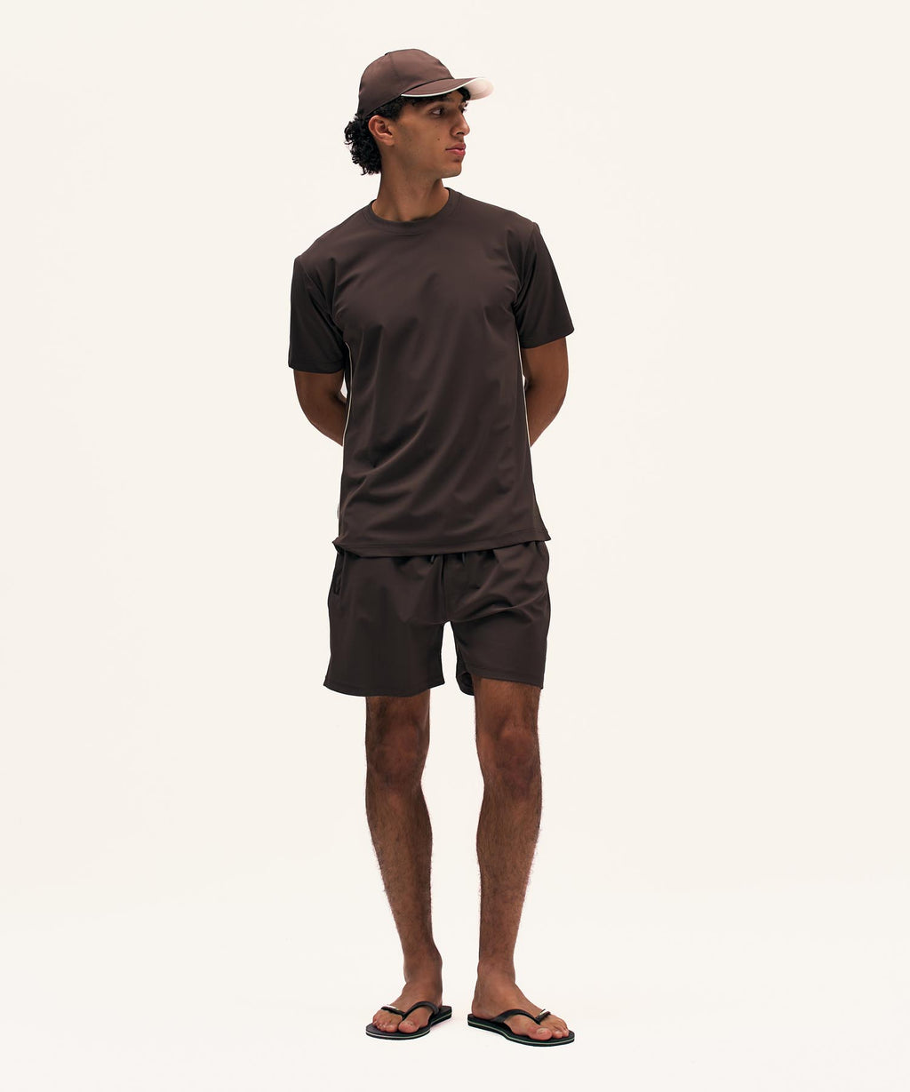 Travel T-Shirt Piped | Brown